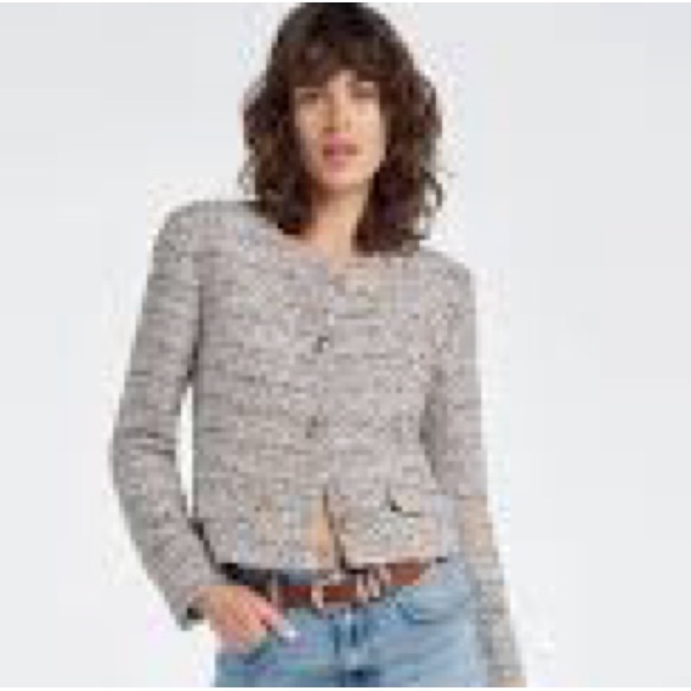 Italian Designer Tweed Chanel Style Knit Jacket